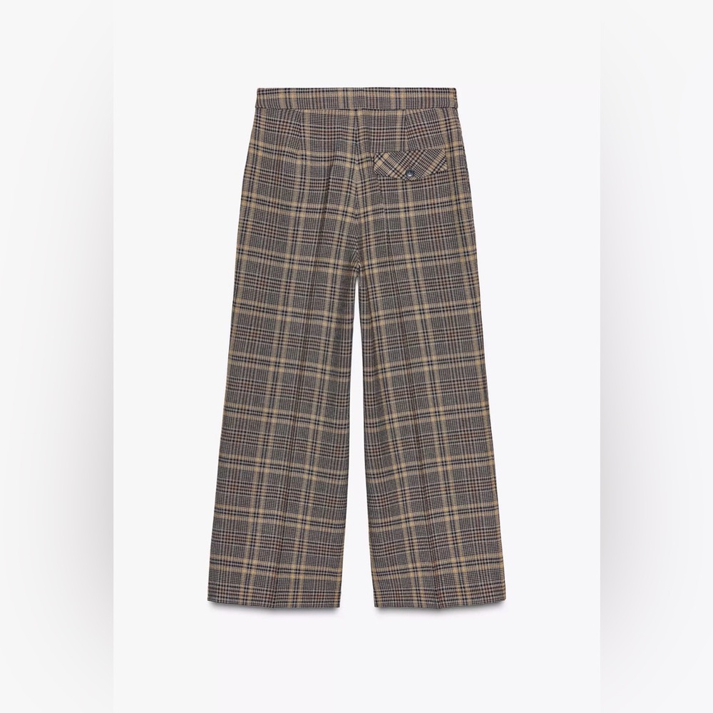 Zara Woman ZW Collection Plaid Ankle Pants - Picture 4 of 6